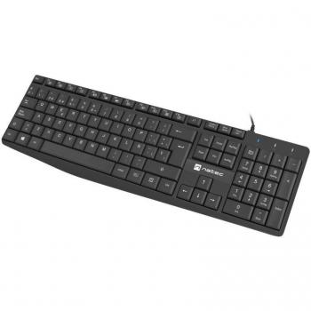 Natec Nautilus NKL-1948 Teclado Slim USB QWERTY Español Negro
