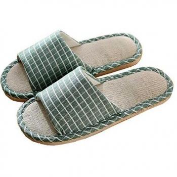 Zapatillas de Estar por Casa de Mujer/Hombre de Lino Zapatillas Interior Sandalias Unisex para Verano Primavera Otoño
