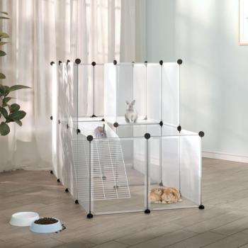 Jaula para animales pequeños transparente 142x74x93 cm PP y acero vidaXL