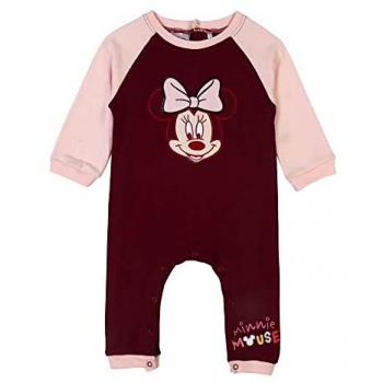 Pelele Interlock Minnie Mouse Burdeos y Rosa Talla 18M