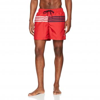 Tommy Hilfiger Drawstring, Bañador para Hombre, Rojo