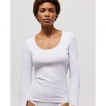 Camiseta interior de mujer de manga larga de algodón orgánico