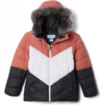 Chaqueta infantil Columbia Arctic Blast roja rosáceo blanca negra - S