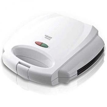 HAEGER ZAMMY - Sandwichera con 750W de potencia - placa antiadherente grill, tapa con bloqueo, apagado automático, protección contra sobrecalentamiento