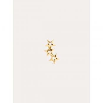 Pendiente Suelto Singularu 3 Star - Elegante Pendiente en Plata de Ley 925 bañado en Oro de 18 Kt.
