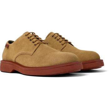 Camper Norman - Men's Suede Lace-Up Formal Shoes with Ultra-Light Insole, Brown, Size 46/12