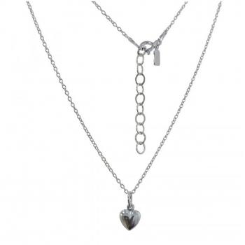 Gargantilla de Plata Ley 925m con Corazón de 12 mm para Mujer