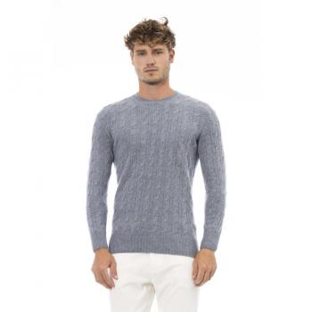 Alpha Studio Men's Wool Blend Round Neck Sweater