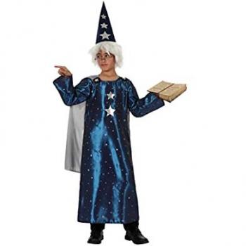 Disfraz de Mago Infantil Azul para Niños (3 Piezas) Talla 10-12 Años