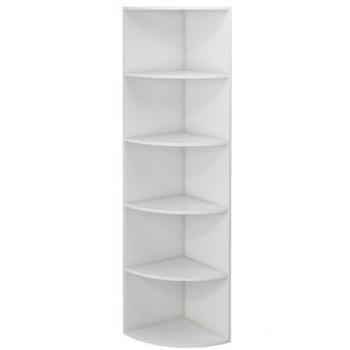 Estante de Esquina Fabienne Blanco 40 x 180 cm con 5 Compartimentos