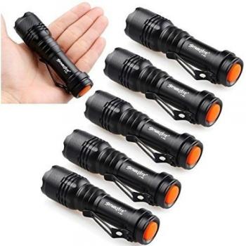 Rcool Mini Super brillante CREE Q5 3 modos Zoomable linterna LED antorcha de la lámpara AA / 14500 de la batería