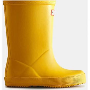 Hunter Original Matte Yellow Baby Wellington Boots with Logo Detail