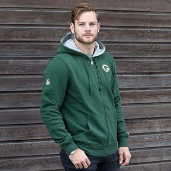 New Era Ne92196Fa16 Nfl Full Zip Grepac Cig - Sudadera-Línea Green Bay Packers para hombre, color verde, talla L