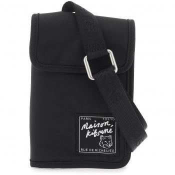 Maison Kitsuné The Traveller Black Shoulder Bag - OS Size