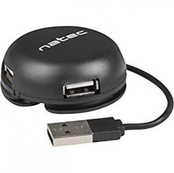 Natec HUB Bumblebee 4 Puertos USB 2-0 Negro