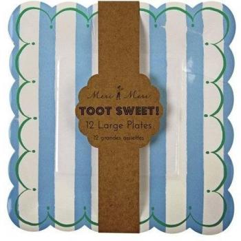 Meri Meri Toot Sweet Platos Grandes Azules