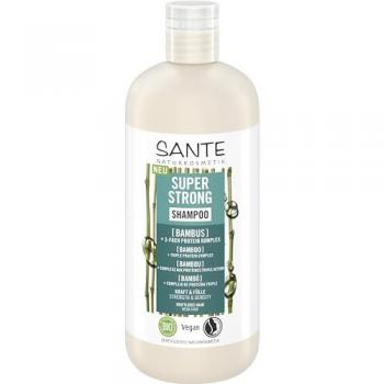 Champú Super Fuerte de Bambú 500 ml - Sante Naturkosmetik, Champú Vegano con Extracto de Bambú Orgánico y Complejo de Proteína Triple, Fortalece el Cabello Débil