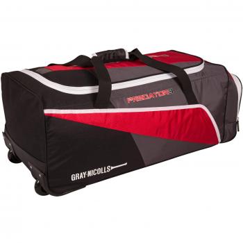 Grays Predator 300 críquet bolsa con ruedas Bolsa – rojo/negro/gris