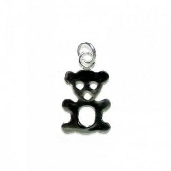Colgante Plata Ley 925m Diseño Oso Calado Silueta para Niños