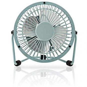 Ventilador de Mesa USB NEDIS Azul 10cm Bajo Consumo Energético