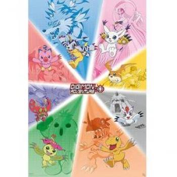 Póster Digimon Adventure, Grupo 91.5 x 61 cm, 170 g/m2