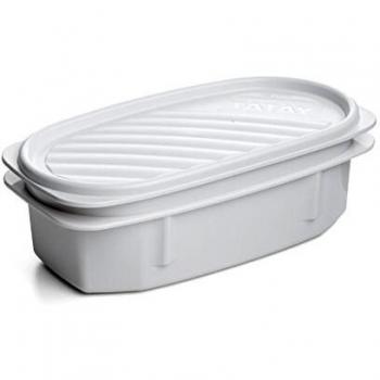 Tatay Fiambrera de Alimentos, Hermética, 0.5L de Capacidad, Tapa Flexible a Presión, Libre de BPA, Apto Microondas y Lavavajillas, Color Blanco - Opaco. Medidas: 18,4 x 9,7 x 6,1 cm