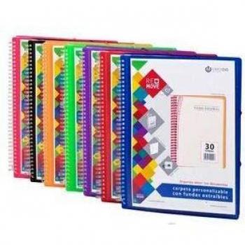 Carchivo - Carpeta Remove personalizable de 30 fundas extraíbles, color negro