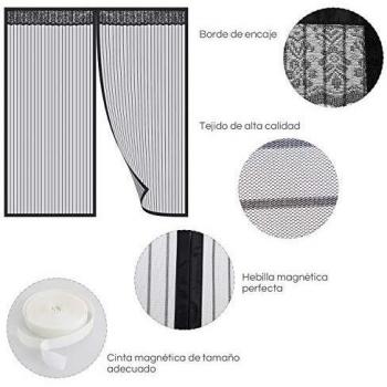 Anpro Mosquitera Ventana Magnetica,Cortina de Ventana para Prevenir Mosquitos y Insectos