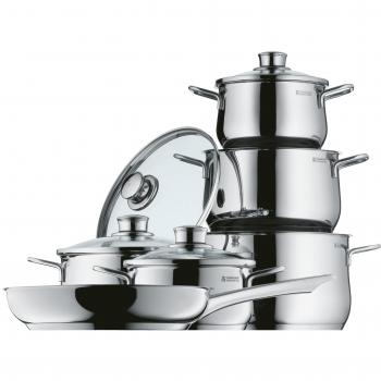 Set de Olla Diadem Plus con Batería de Cocina de 6 Piezas en Cristal y Acero Inoxidable