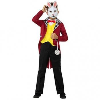 Smiffys 49694S Disfraz de conejo blanco con chaqueta multicolor. Talla S