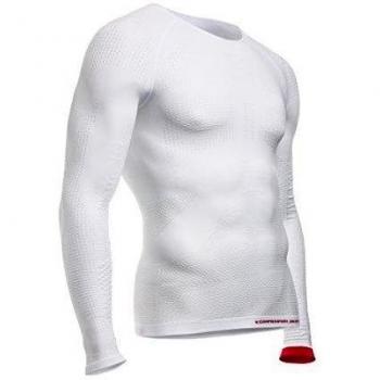 Compressport - Camiseta de compresión para hombre, color blanco, talla S