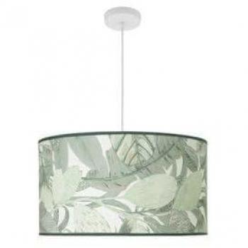 Lámpara Colgante Moderna 3xE27 Blanca con Difusor y Diseño de Hoja Verde 50x50cm