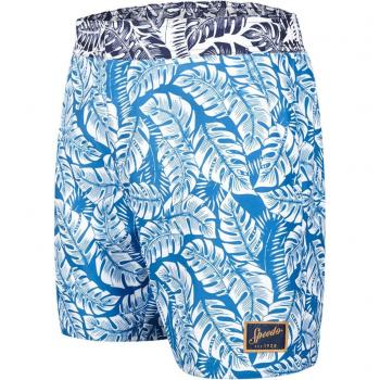 Speedo Bañador para Hombre, Estampado Vintage, Hombre, Vintage Printed 16 Inch, Danube/White, L