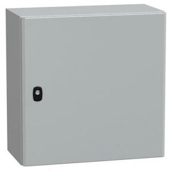 Gabinete de acero S3D con placa de montaje 500x500x250mm IP66 RAL 7035