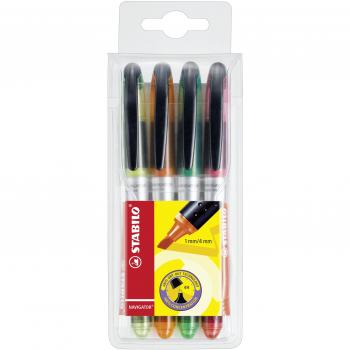 Marcador fluorescente STABILO NAVIGATOR - Estuche con 4 colores