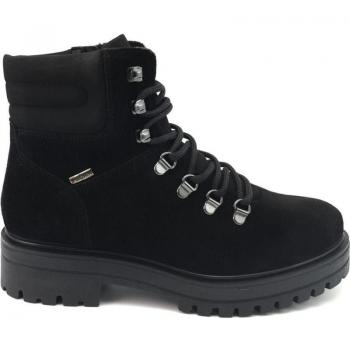 Cómoda Botín mujer 808139 de IMAC en suave serraje negro con membrana impermeable y cálido forro, cuello acolchado, abrigo y comodidad todo el día, altura tacón bajo (1-3 cm),