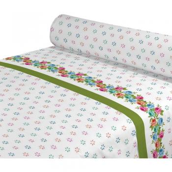 DAGOSTINO HOME Juego de Sabanas para cama de 135, Diseño Arlequin Fuxia, Composicion, 50% Poliester/50% Algodón, Compuesto por Funda de almohada, Encimera y Bajera.