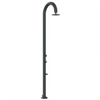 Ducha Exterior de Aluminio Gris con Termómetro y Doble Conexión Sined Luna 233x17x17 cm
