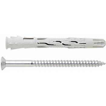 Index Fixing Systems VTNUXA10100 Taco de Nylon Universal Cabeza Avellanada, 10 x 100 mm, Set de 64 Piezas