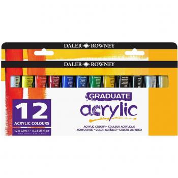 DALER ROWNEY GRADUATE ACRYLIC 12 COLORES