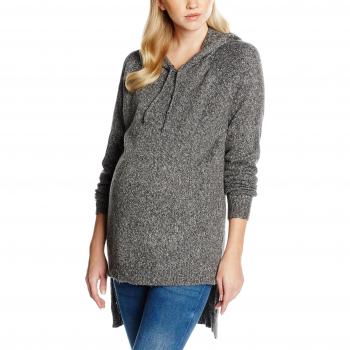 MAMALICIOUS MLSLOWN L/S KNIT TOP - V, Jersey premamá Mujer, Gris