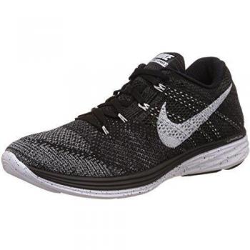 Nike Flyknit Lunar3 Zapatillas de running, Hombre, Negro / Blanco / Gris, 46