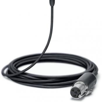 Shure TwinPlex TL46B/O-MTQG Black Omnidirectional Lavalier Microphone, High Sensitivity, MTQG Connector