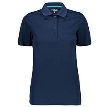 CMP Polo Maniche Corte Comfort Fit, Mujer, Azul, 42