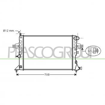 Radiador de refrigeración del motor PRASCO OP017R010 para OPEL y VAUXHALL