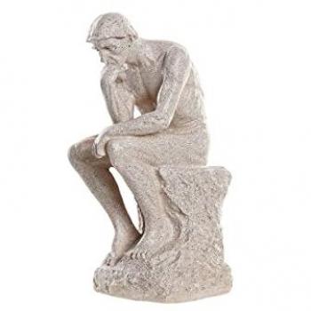 Figura Decorativa Hombre Moderno El Pensador Beige de Resina 12 x 11 x 25 cm DKD Home Decor