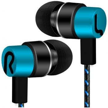 Auriculares Subwoofer Coloridos 3.5MM con Cable Trenzado para Teléfonos Móviles