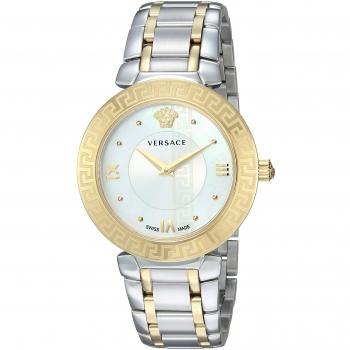 Versace Women Analog Quartz 2 Hand Watch with Two-Tone-Stainless-Steel Strap V16060017