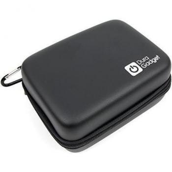 DURAGADGET Funda Rígida para Cámara de acción Garmin VIRB Ultra 30 / Intova ConneX/Duo / HD2 / Nova HD / X2 - con Mini Mosquetón - Resistente Y Duradera