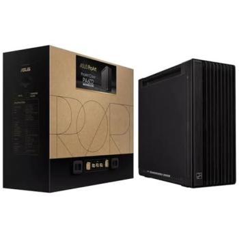 Caja ASUS ProArt PA602 Wood Edition - Torre E-ATX Moderna con Panel Frontal de Madera y Metal Negro